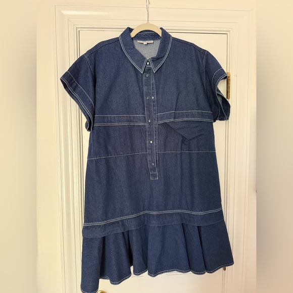 Hunter Bell Denim Addison Dress sz XL - Picture 4 of 6